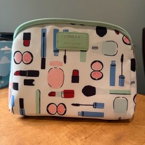 Clinique x Kate Spade Cosmetic Bag with Makeup Print